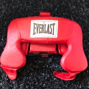 Everlast Boxing Headgear and a pair of hand wraps